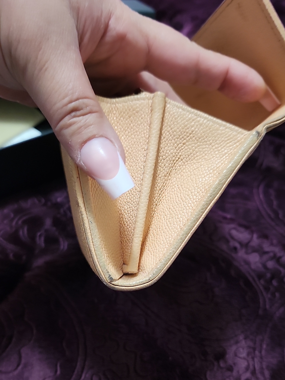 CHANEL Blush Tan Folded Leather Wallet - Picture 10 of 12